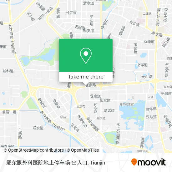 爱尔眼外科医院地上停车场-出入口 map