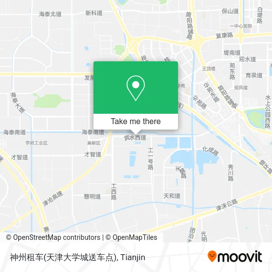 神州租车(天津大学城送车点) map