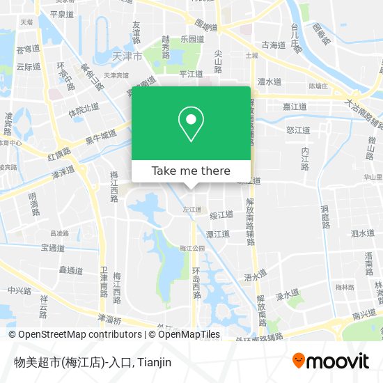 物美超市(梅江店)-入口 map