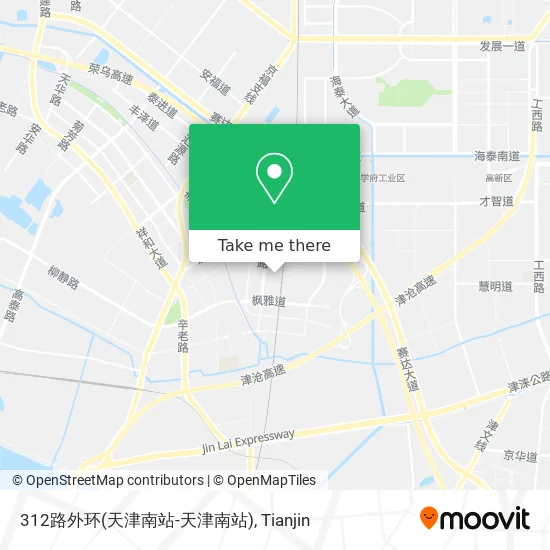 312路外环(天津南站-天津南站) map
