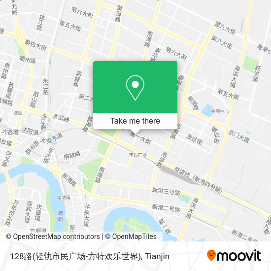 128路(轻轨市民广场-方特欢乐世界) map