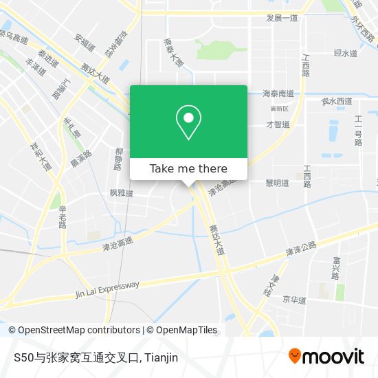 S50与张家窝互通交叉口 map