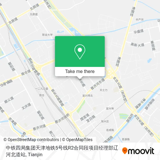 中铁四局集团天津地铁5号线R2合同段项目经理部辽河北道站 map