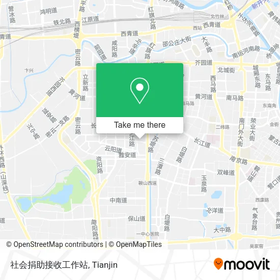 社会捐助接收工作站 map