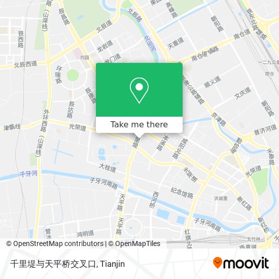 千里堤与天平桥交叉口 map