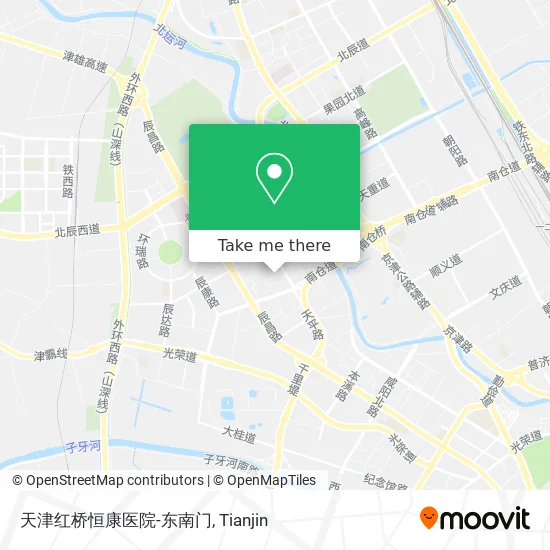 天津红桥恒康医院-东南门 map