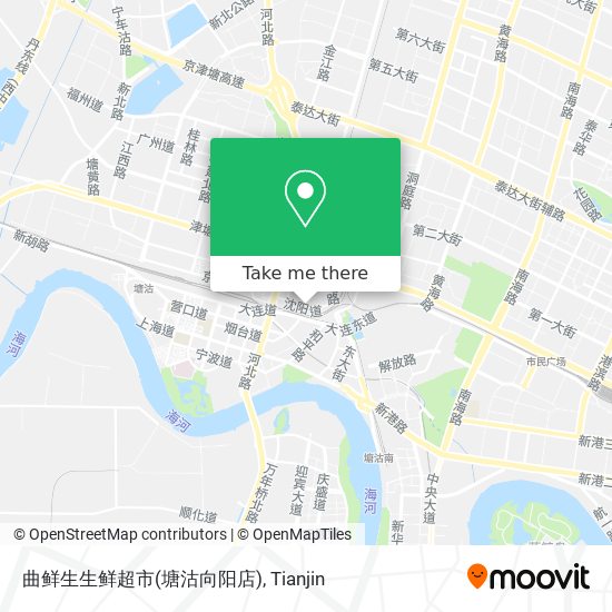 曲鲜生生鲜超市(塘沽向阳店) map