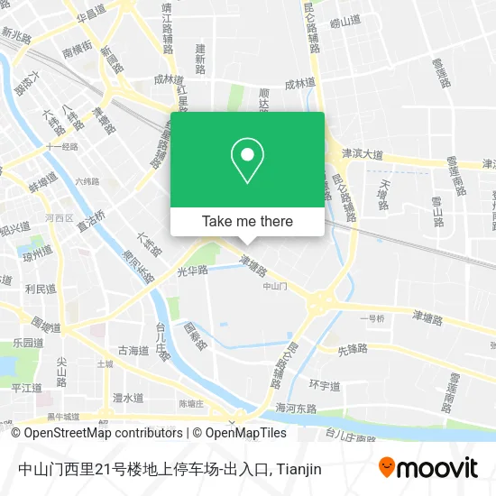 中山门西里21号楼地上停车场-出入口 map