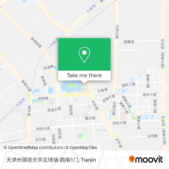 天津外国语大学足球场-西南1门 map