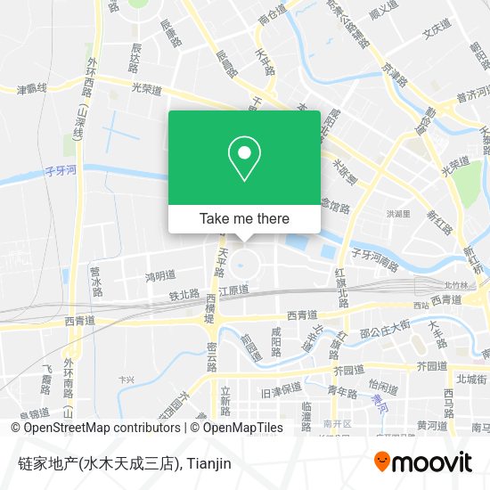 链家地产(水木天成三店) map