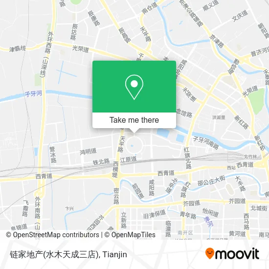 链家地产(水木天成三店) map