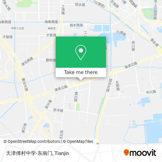 天津傅村中学-东南门 map