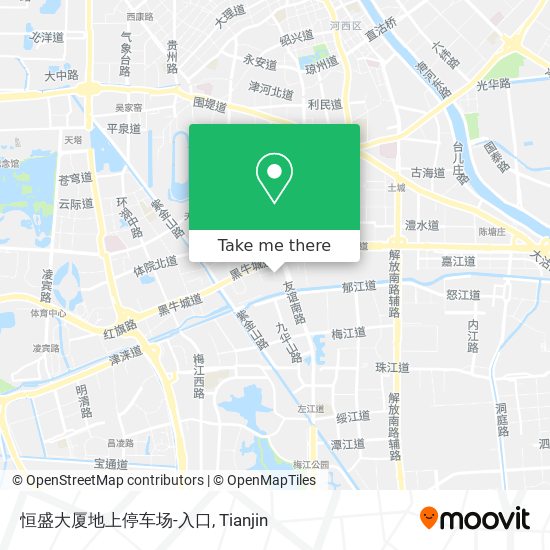 恒盛大厦地上停车场-入口 map