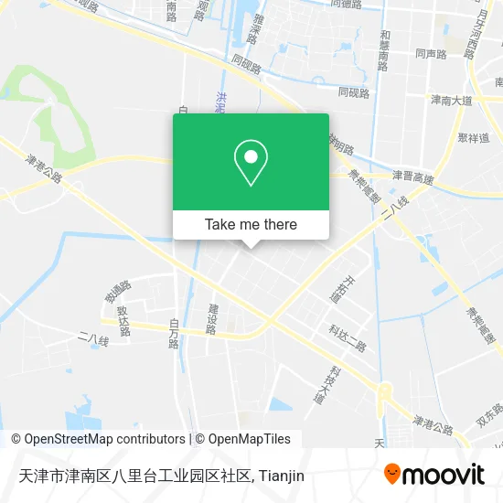 天津市津南区八里台工业园区社区 map