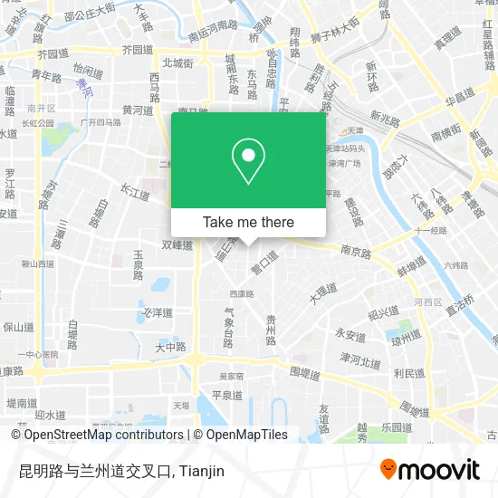 昆明路与兰州道交叉口 map