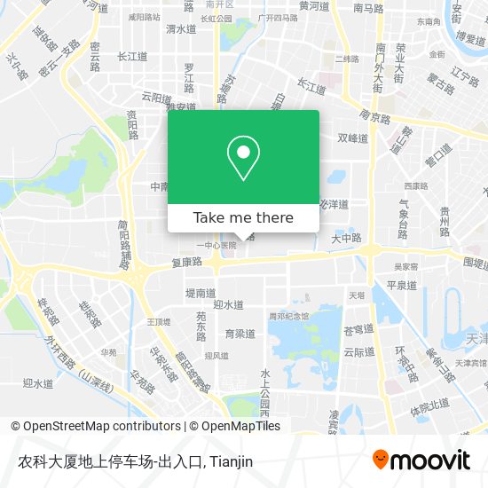 农科大厦地上停车场-出入口 map