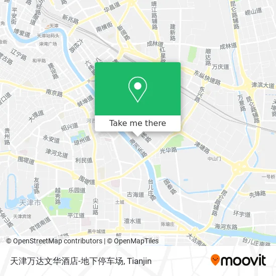 天津万达文华酒店-地下停车场 map