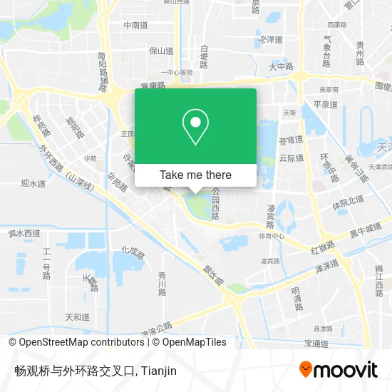 畅观桥与外环路交叉口 map
