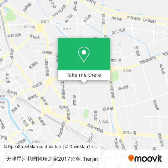 天津星河花园格瑞之家2017公寓 map