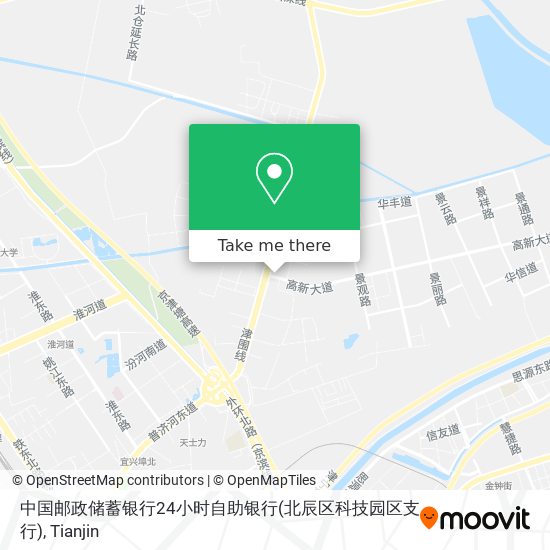 中国邮政储蓄银行24小时自助银行(北辰区科技园区支行) map