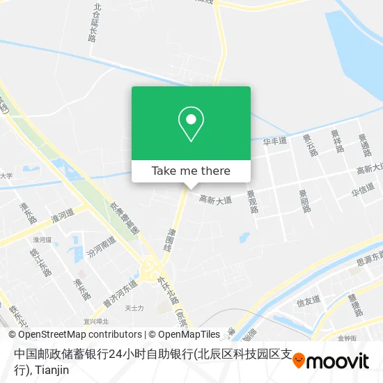 中国邮政储蓄银行24小时自助银行(北辰区科技园区支行) map
