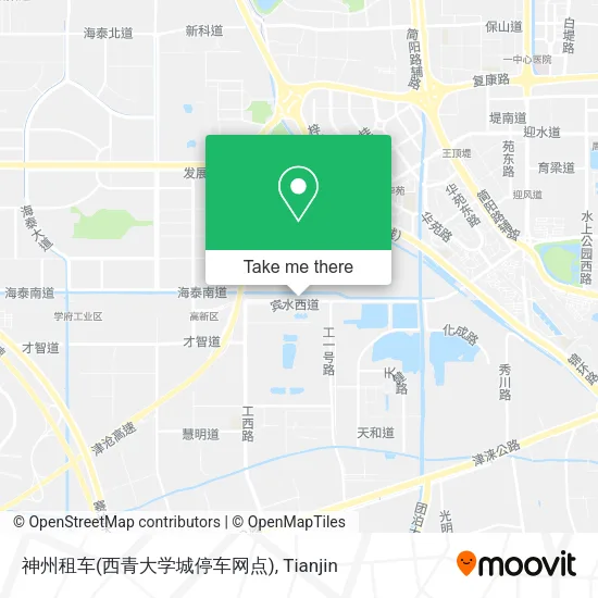 神州租车(西青大学城停车网点) map