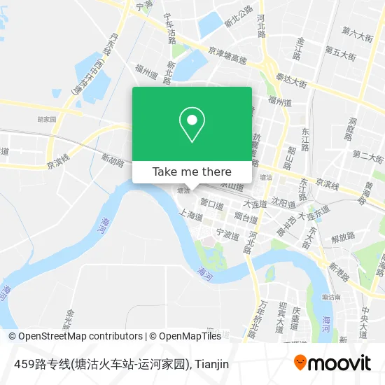 459路专线(塘沽火车站-运河家园) map