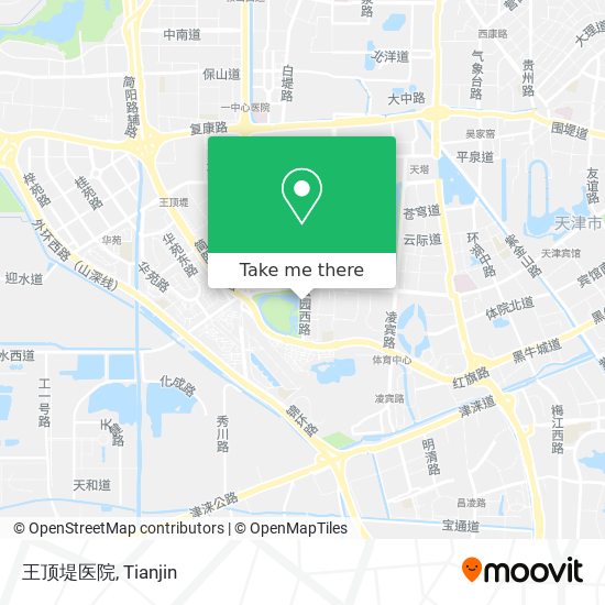 王顶堤医院 map