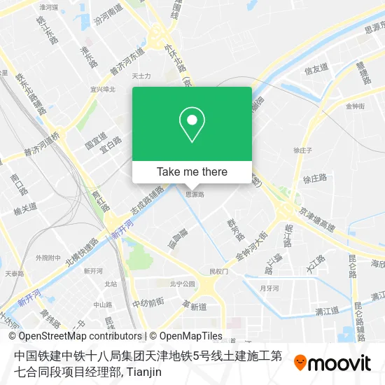 中国铁建中铁十八局集团天津地铁5号线土建施工第七合同段项目经理部 map