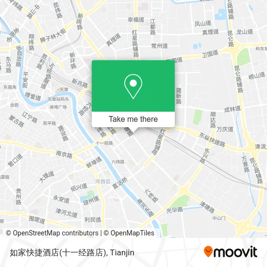 如家快捷酒店(十一经路店) map