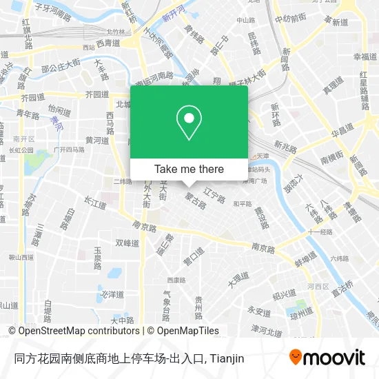 同方花园南侧底商地上停车场-出入口 map