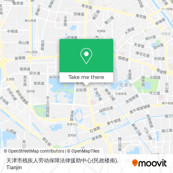 天津市残疾人劳动保障法律援助中心(民政楼南) map