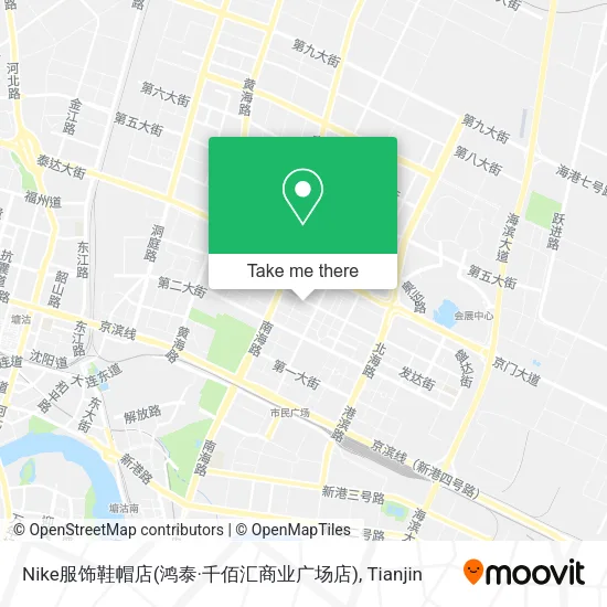 Nike服饰鞋帽店(鸿泰·千佰汇商业广场店) map