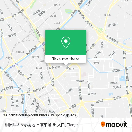 润园里3-6号楼地上停车场-出入口 map