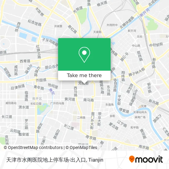 天津市水阁医院地上停车场-出入口 map