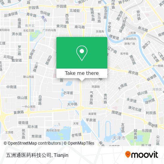 五洲通医药科技公司 map