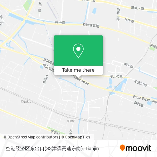 空港经济区东出口(S3津滨高速东向) map
