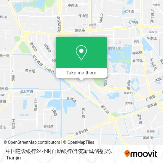 中国建设银行24小时自助银行(华苑新城储蓄所) map