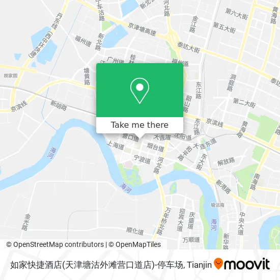 如家快捷酒店(天津塘沽外滩营口道店)-停车场 map