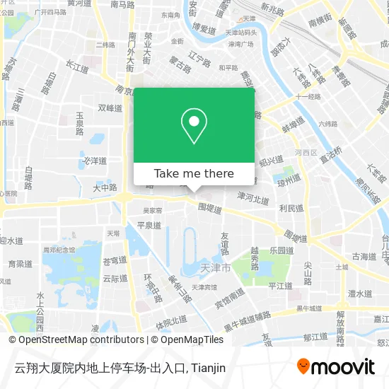 云翔大厦院内地上停车场-出入口 map