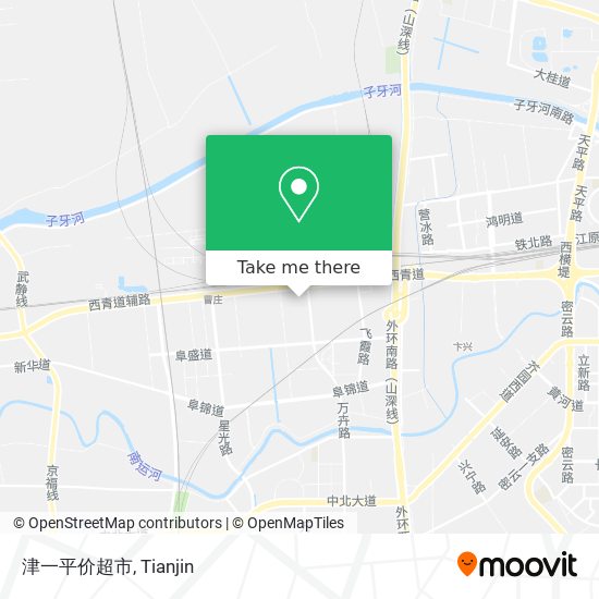 津一平价超市 map