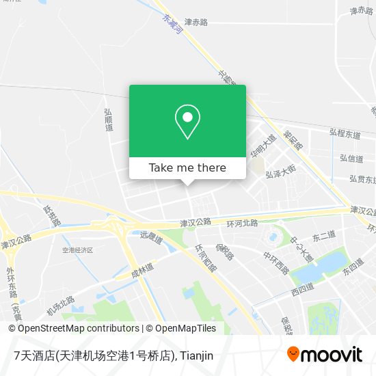 7天酒店(天津机场空港1号桥店) map