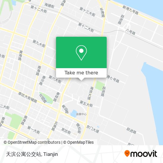 天滨公寓公交站 map