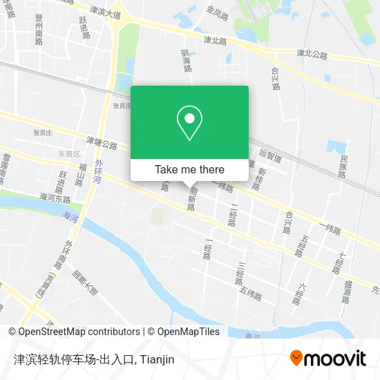 津滨轻轨停车场-出入口 map