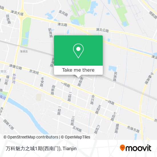 万科魅力之城1期(西南门) map