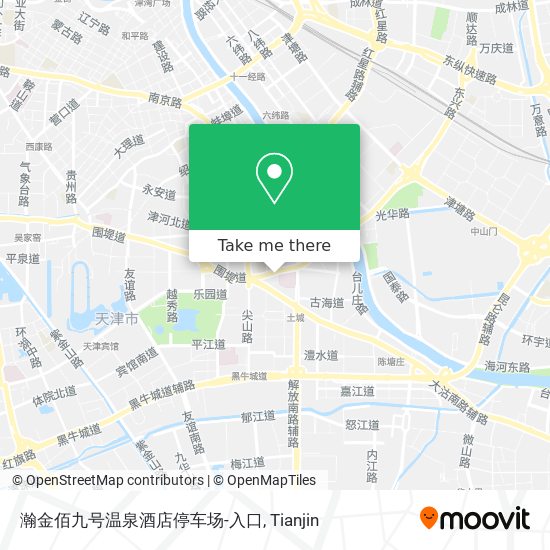 瀚金佰九号温泉酒店停车场-入口 map