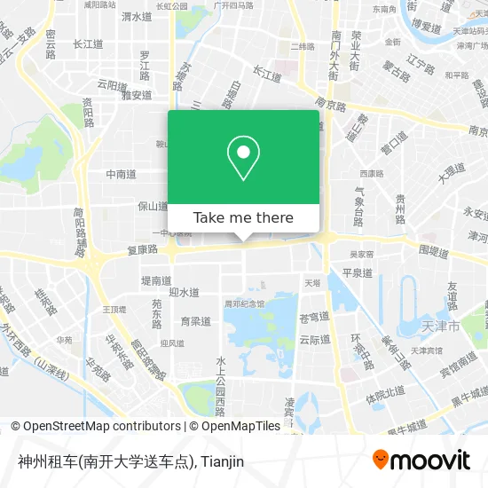 神州租车(南开大学送车点) map