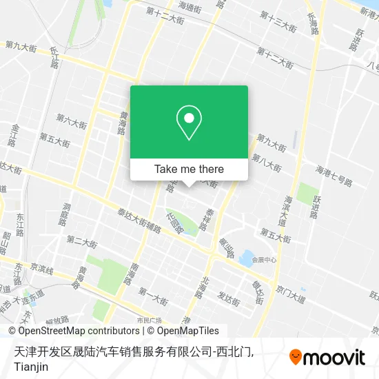 天津开发区晟陆汽车销售服务有限公司-西北门 map