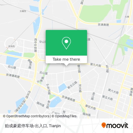贻成豪庭停车场-出入口 map
