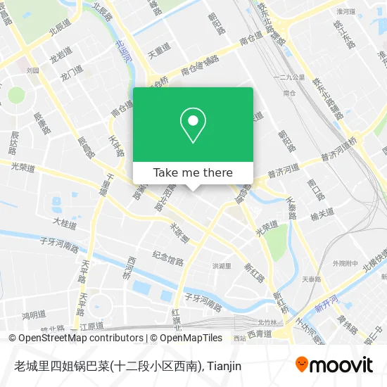 老城里四姐锅巴菜(十二段小区西南) map